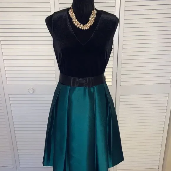 Taylor Dresses | Beautifulvelvet And Green Taylor Dress | Color: Black/Green | Size: 8 | Shop_Tillyadrop's Closet Taylor Dresses | Beautifulvelvet And Green Taylor Dress | Color: Black/Green | Size: 8 | Shop_Tillyadrop's Closet